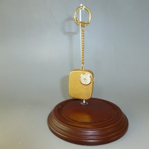 Vintage Swiss Reuge Musical Watch Pendant: Gold Gilt Miniature Music Box