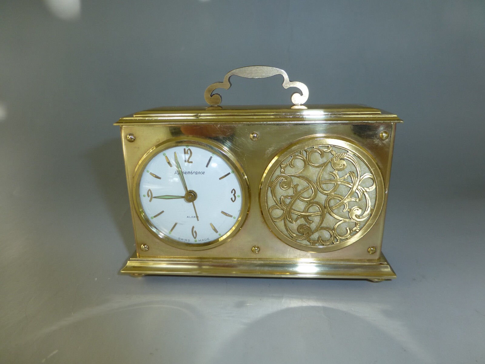 Vintage Swiss Musical Alarm Clock Reuge Music Box Play Etsy