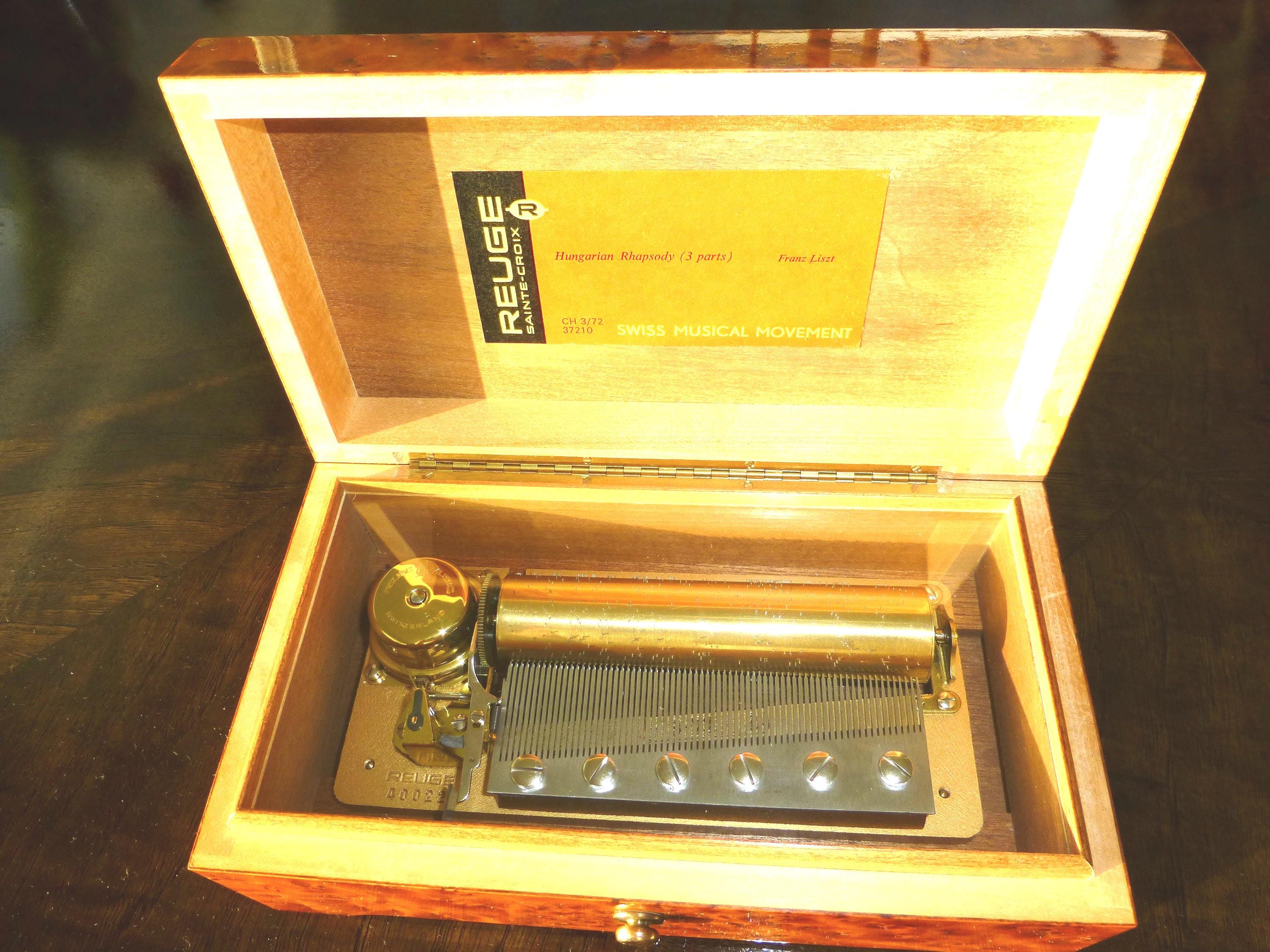 EXC Vintage Reuge Music Box 72 / 3 Plays : Liszt Hungarian