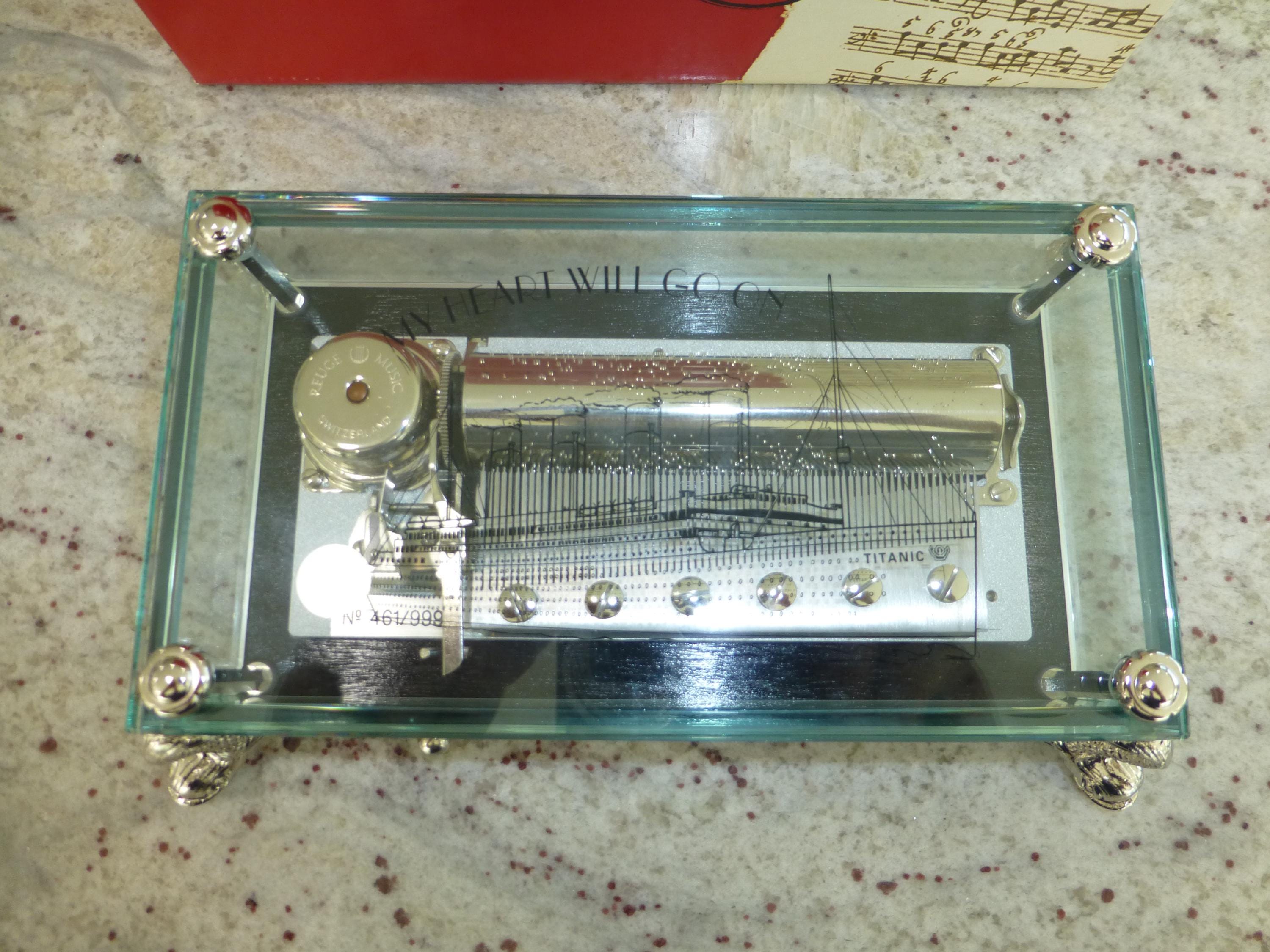 Vintage Reuge Music Box Titanic Special Edition Music Plays My