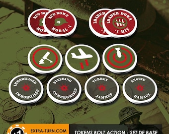 Set of 12 Game Tokens (23 mm) – Bolt Action Special
