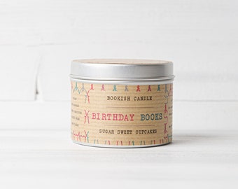 Birthday Books Candle - 125ml Bookish Candles Soy - Book Candles - Bookish Birthday Gift - Literary Gifts - Book Lovers - Eco Friendly