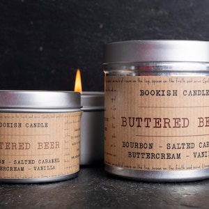BUTTERED BEER Candle | Bookish Candle Soy | Book Lover Gift | Book Candle | Book Scented Candle | Bookworm