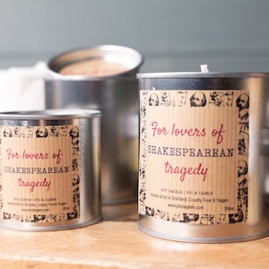 SHAKESPEAREAN TRAGEDY CANDLE | Bookish Candle | Bookish Gift | Book Candle | Paint Pot Candle | Book Lover