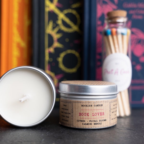 BOOK LOVER Candle | 50ml MINI Bookish Candles | Soy Candles Sample | Book Candles | Bookish Gift | Literary Gifts | Book Lovers