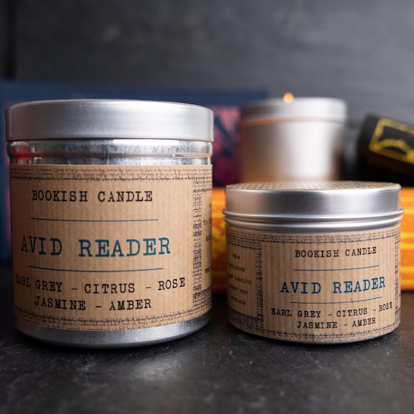 AVID READER Candle | Book Lover Candle | Bookish Candles | Book Lover Gift | Literary Candles | Gifts for Readers