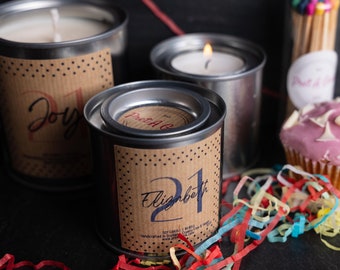 Personalized 21st Birthday Soy Candle | Handmade Paint Pot Gift