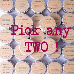 BOOKISH CANDLES | Pick 2 x 50ml MINI Soy Candles | Fandom Candles | Book Candles | Bookish Gifts