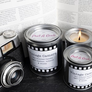 VINTAGE CAMERA CANDLE | Soy Candle | Vintage Camera Gift | Photography Gifts | Photography Lover