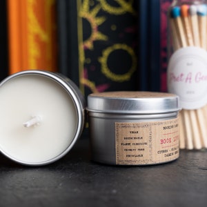 BOOK LOVER Candle 50ml MINI Bookish Candles Soy Candles Sample Book Candles Bookish Gift Literary Gifts Book Lovers image 5