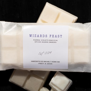 WIZARDS FEAST Soy Snap Bar | Bookish Wax Melts 50g | Soy Wax Melts | Book Lover Gifts | Literary Gifts | Eco Friendly