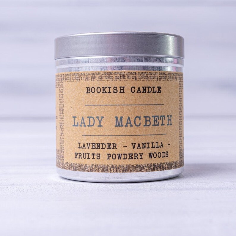 Lady Macbeth 350ml Bookish Candles Soy Book Candles Etsy