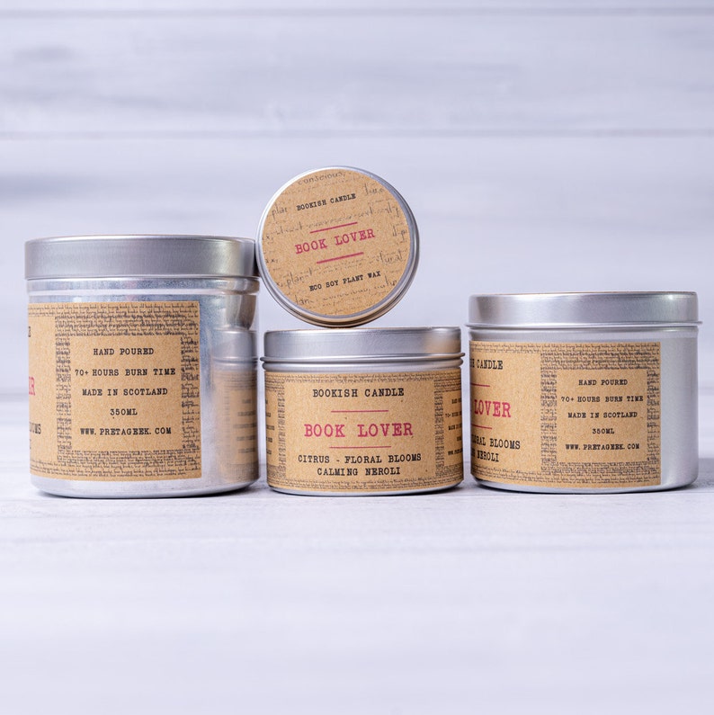 Book Lover Candle 50ml Bookish Candles Soy Book Candles Etsy