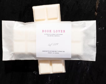 BOOK LOVER Soy Snap Bar | Bookish Wax Melts 50g | Soy Wax Melts | Book Lover Gifts | Literary Gifts | Eco Friendly
