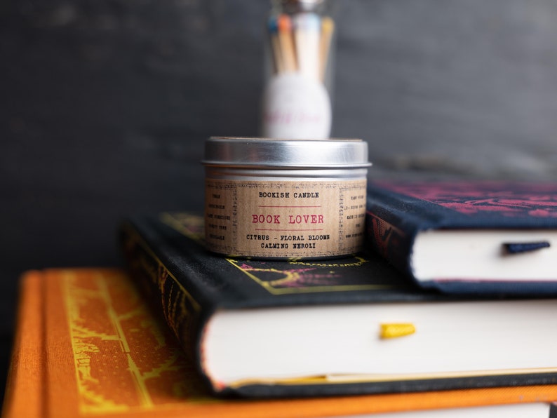 BOOK LOVER Candle 50ml MINI Bookish Candles Soy Candles Sample Book Candles Bookish Gift Literary Gifts Book Lovers image 2