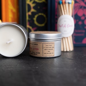 BOOK LOVER Candle 50ml MINI Bookish Candles Soy Candles Sample Book Candles Bookish Gift Literary Gifts Book Lovers image 4