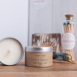 LITTLE MERMAID Candle | 50ml MINI Sample Bookish Candles Soy | Fairy Tale Gifts | Mermaid Candle | Fandom Candle | Book Candles