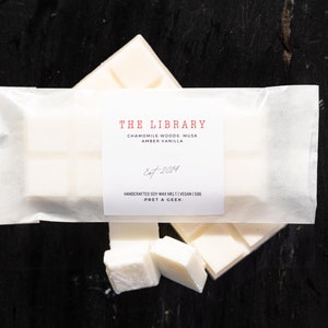 THE LIBRARY Soy Snap Bar | Bookish Wax Melts 50g | Soy Wax Melts | Book Lover Gifts | Literary Gifts