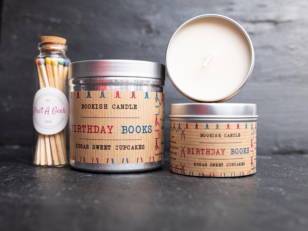 BIRTHDAY BOOKS CANDLE Bookish Candles Soy Book Candles Etsy Canada