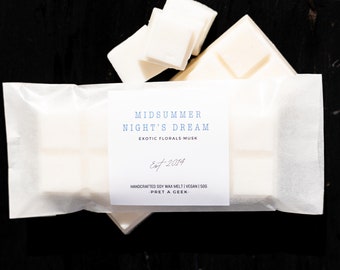 MIDSUMMER NIGHT'S DREAM Soy Snap Bar | Bookish Wax Melts 50g | Soy Wax Melts | Book Lover Gifts | Literary Gifts