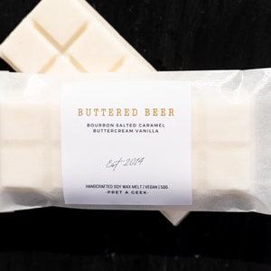 BUTTERED BEER Soy Snap Bar | Bookish Wax Melts 50g | Soy Wax Melts | Book Lover Gifts | Literary Gifts | Eco Friendly