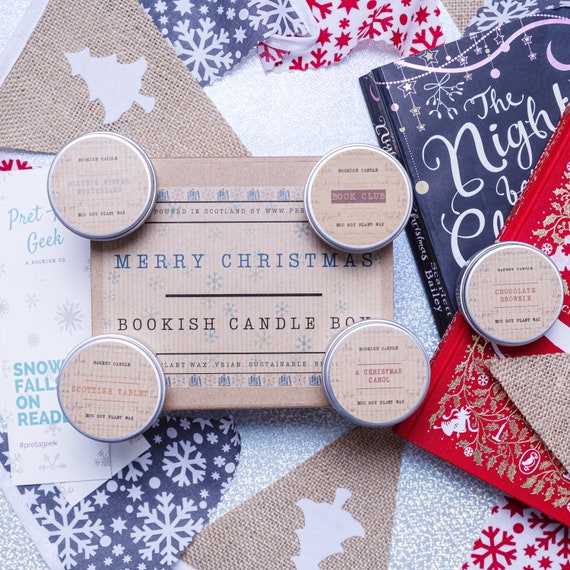 Christmas Book Candle Box Pick 5 X 50ml Book Candle Book Etsy