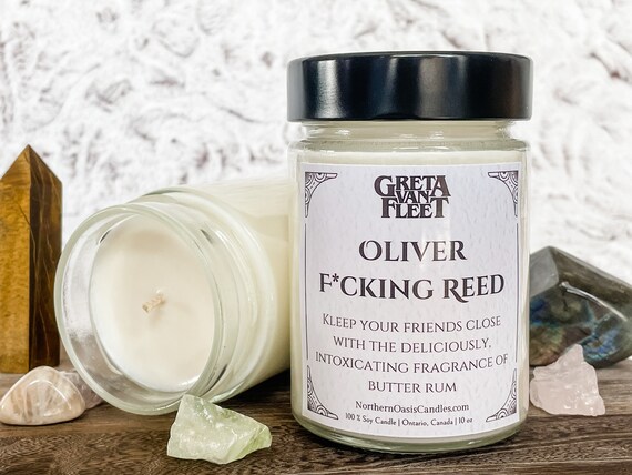 Oliver Reed Soy Candle, Greta Van Fleet Gift, Jake Kiszka Candle, Mystery Crystal Candle, 10 oz Candle Jar, GVF Home Fragrance, Hidden Gem