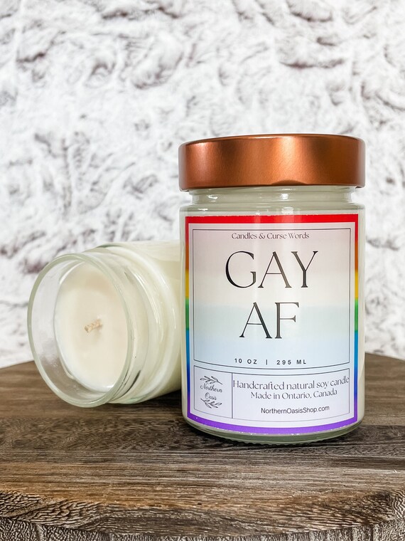 Gay AF - Custom Soy Candle - Choose Your Fragrance