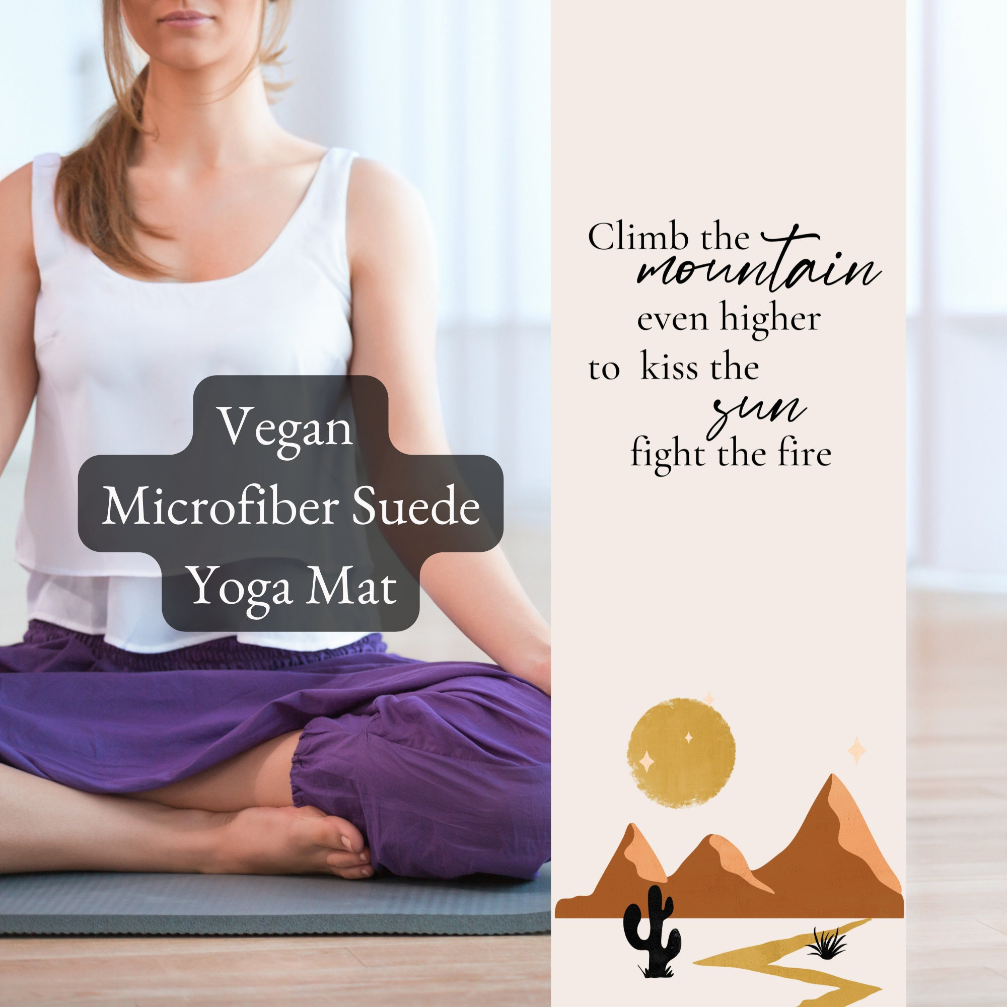 Greta Van Fleet Yoga Mat, Mountain of the Sun, Vegan Microfiber