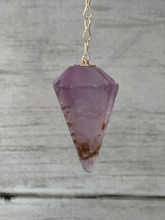 Amethyst Pendulum, Faceted Gemstone, Faceted Crystal, Protection Crystal, Divination Tools, Pendulum Crystal, Spiritual Gift, Psychic Tools