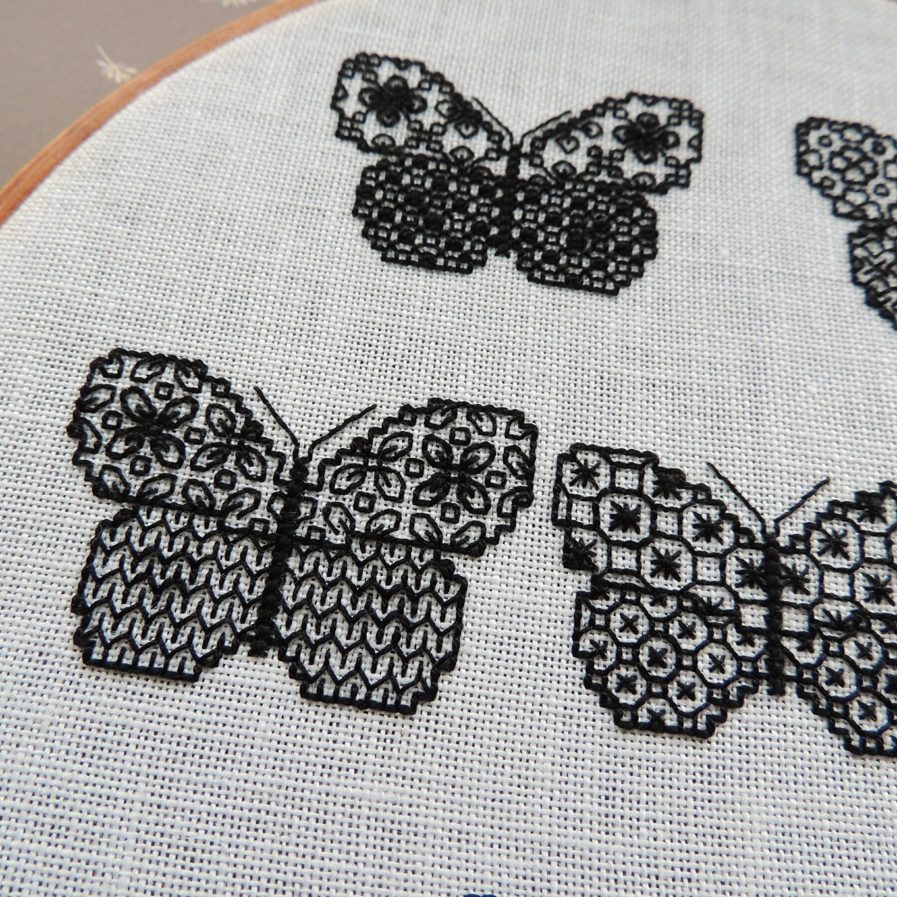 Printable Butterfly Embroidery Pattern PDF Blackwork - Etsy
