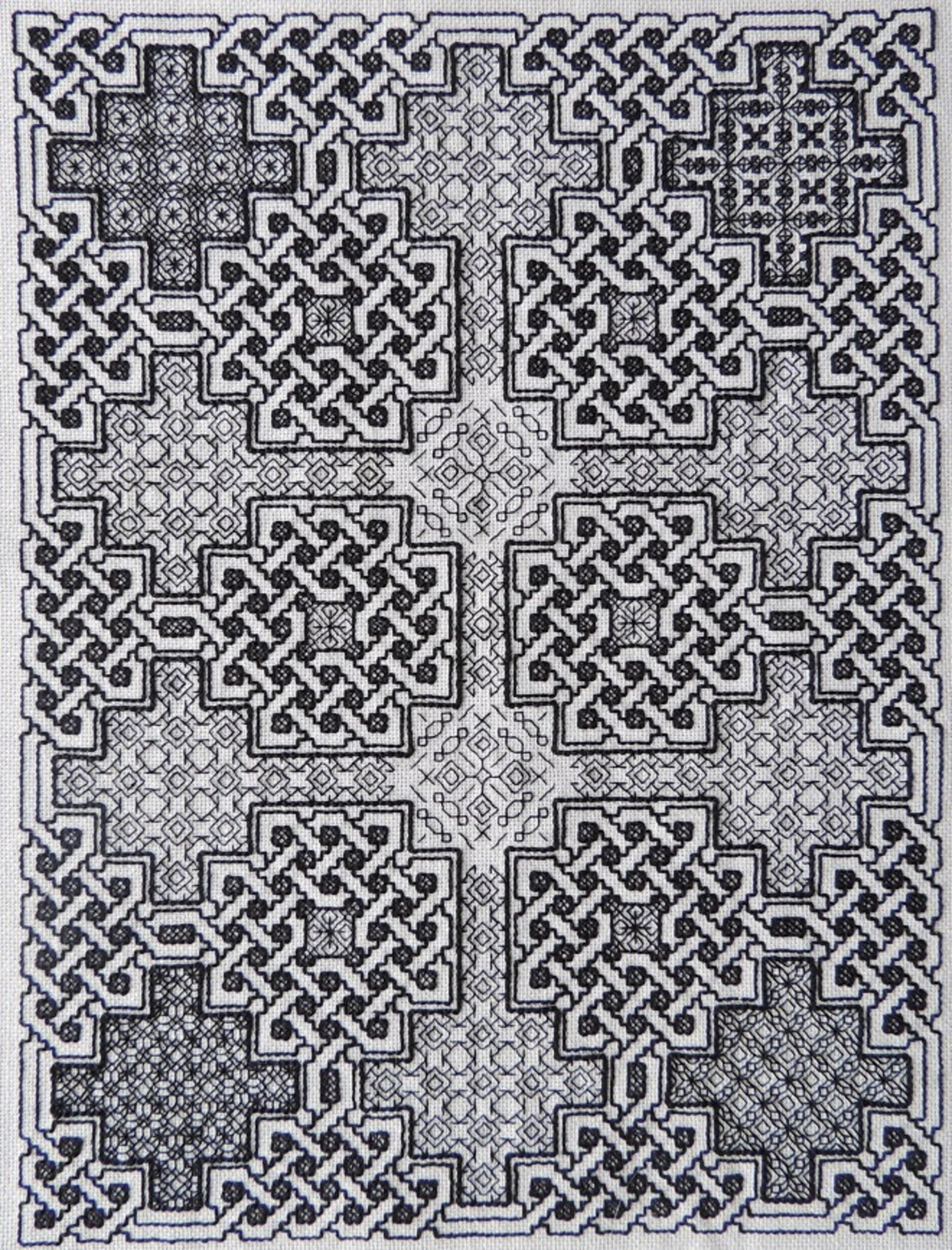 Celtic Blackwork pattern. Modern blackwork. Blackwork Etsy