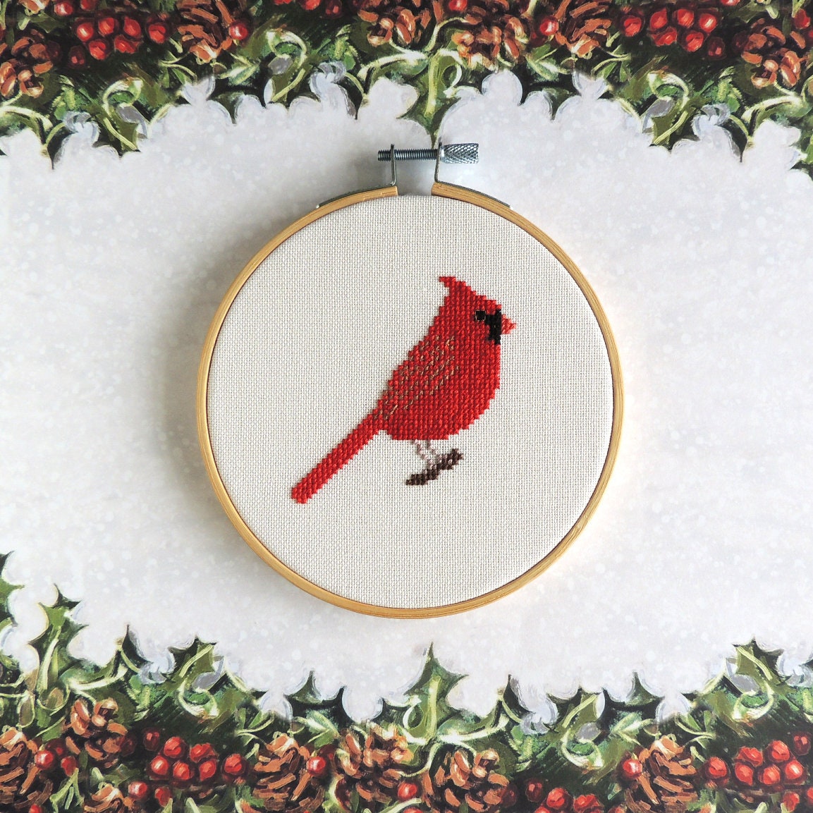 Cardinal Bird Cross Stitch Pattern PDF Download State Bird Etsy UK