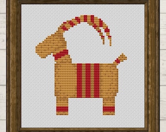 Yule Goat Cross Stitch Pattern: Swedish Christmas Decor (PDF Pattern)
