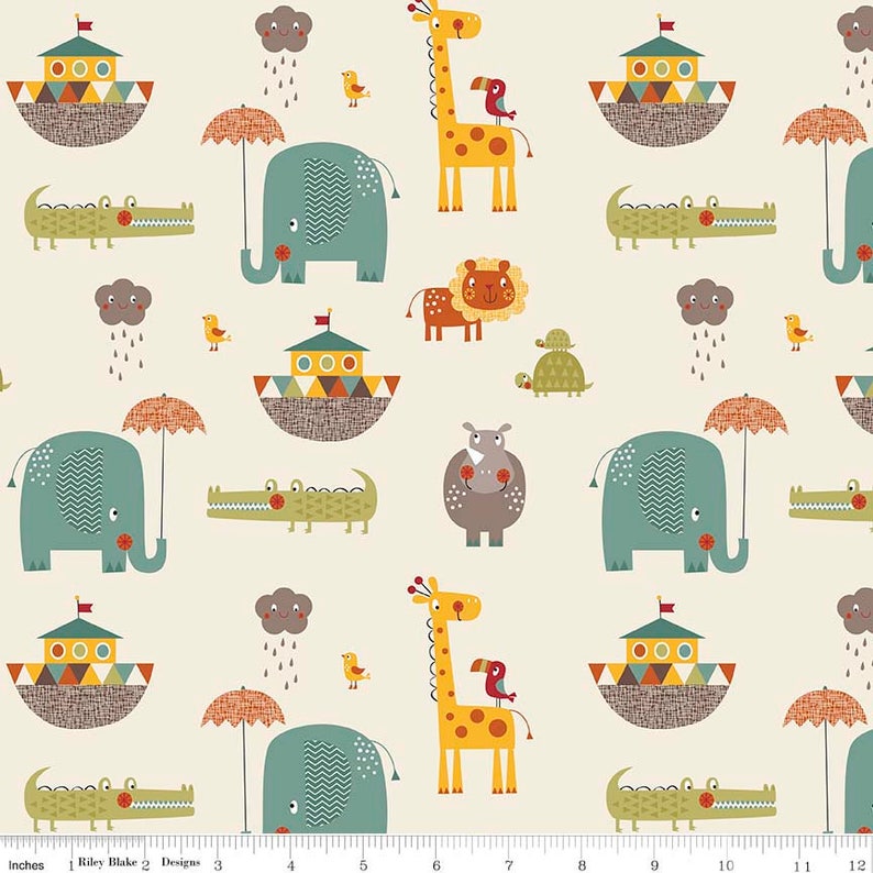 by Riley Blake 10-6150-42 Giraffe Crossing 2 Layer Cake 42 ~ 10 Squares