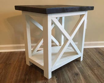 X Style End Table -Set of 2