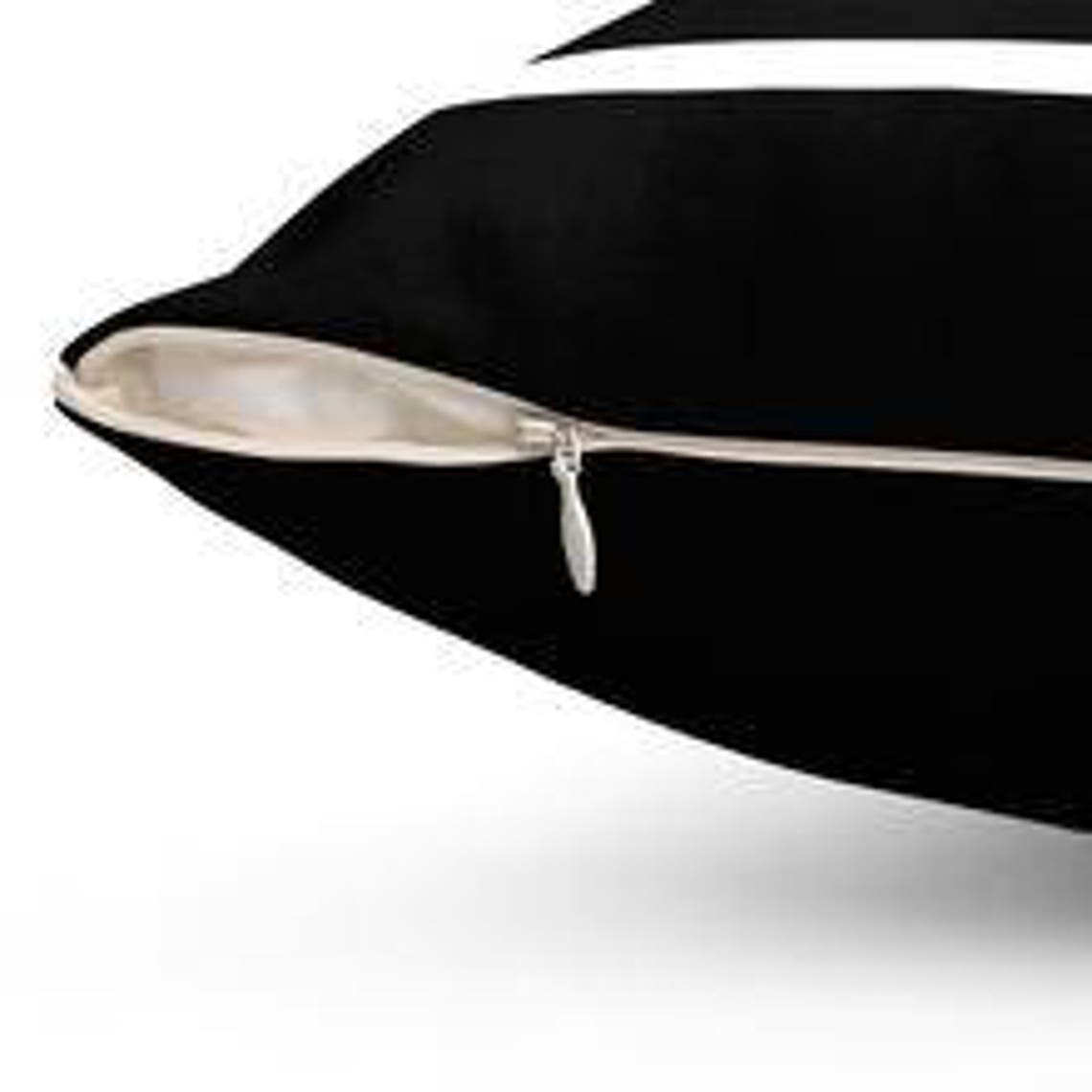 Black and White Pillow Square Initial Throw Pillow Monogram Etsy