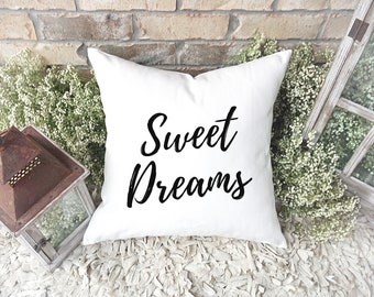 Sweet Dreams Throw Pillow and Cover