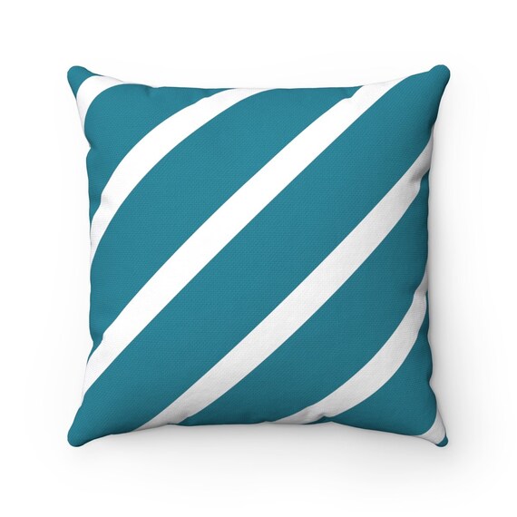 Nautical Stripe Throw Pillows Blue Throw Pillow Modern Etsy