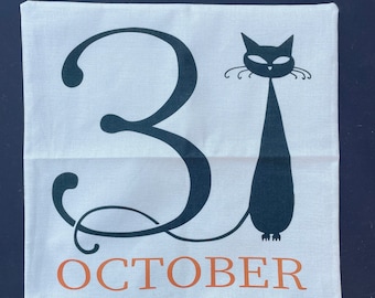 Halloween Pillows | Multiple Options | October 31 Black Cat Decorative Pillow
