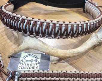 Wraparound Adjustable Sling for 13, 19 or 30 QT Cooler/Lunchbox - Double Cobra Weave - Paracord - You Pick Colors!