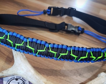 Adjustable Bow Shoulder Sling - Archery - Barbed Cobra Weave - Paracord - You Pick Colors!