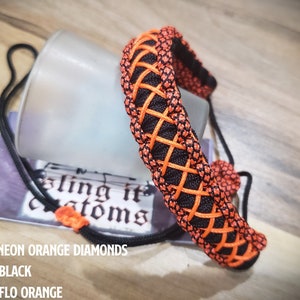 Wrist Lanyard for Archery Release - Cobra with Microstitched Xs Weave - Paracord - You Pick Colors!