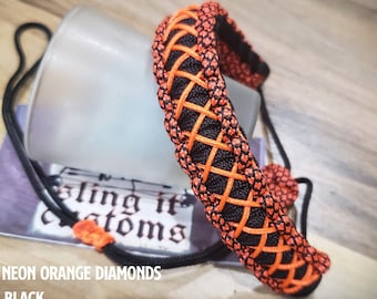 Wrist Lanyard for Archery Release - Cobra with Microstitched Xs Weave - Paracord - You Pick Colors!
