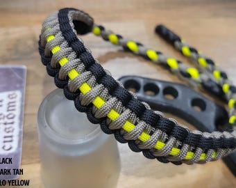 Bow Wrist Sling - Cobra with Backbone Weave - Archery - Paracord - You Pick Colors!
