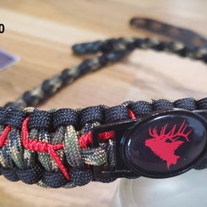 Bow Wrist Sling - Barbed Cobra Weave with Custom Charm - Archery - Personalized - Paracord - You Pick Colors!