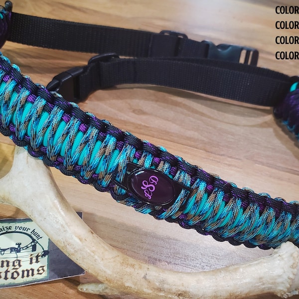 Adjustable Bow Shoulder Sling - Archery - Double Cobra Weave with Custom Charms - Personalized - Paracord - You Pick Colors!