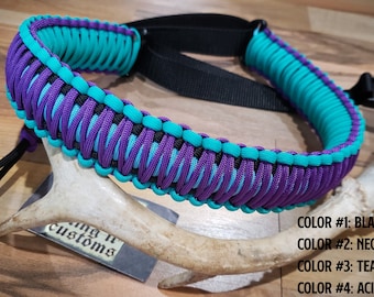 Adjustable Bow Shoulder Sling - Archery - Double Cobra Weave - Paracord - You Pick Colors!