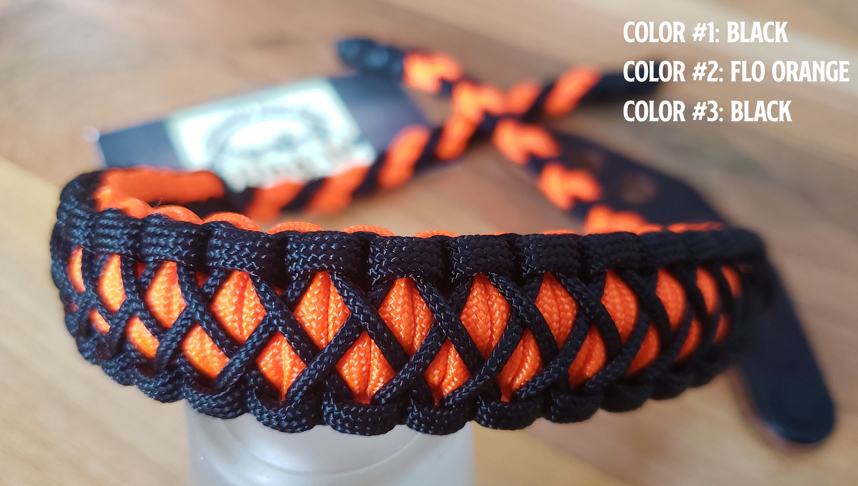 Archery Neon Orange black Bling Sling bow wrist strap FREE SHIP Mathews