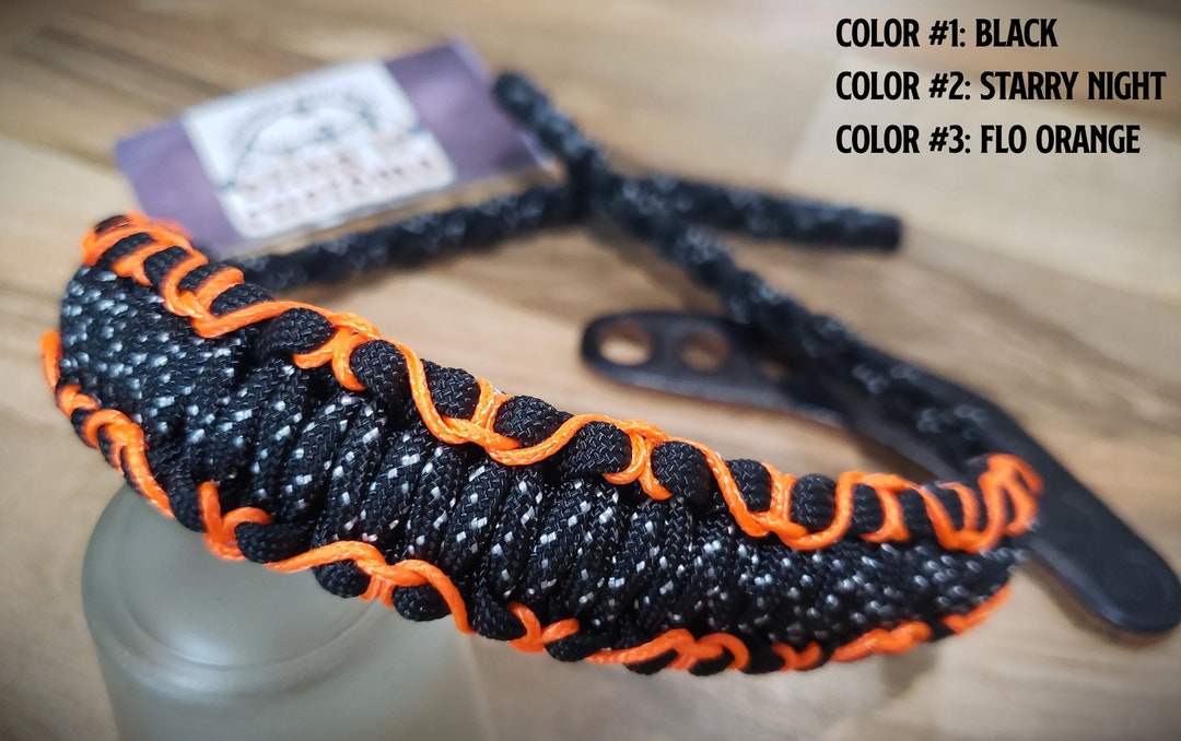 Bow Wrist Sling Scrolled Cobra Weave Archery Paracord You Pick Colors ...